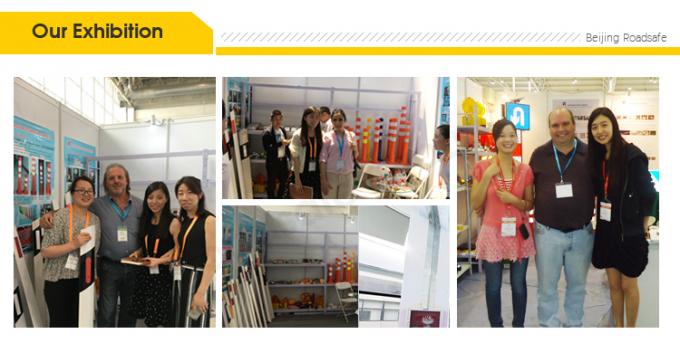 هشدار ایمنی جاده ای 75 سانتی متر در فضای باز هشدار ترافیک پلاستیکی PU دوامدار 25