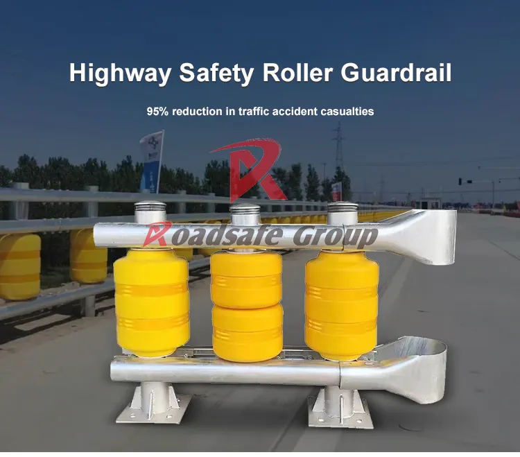 Philippines Hot Sales Traffic Safety EVA Roller Guardrail Highway Anti-Crash Barrier 0